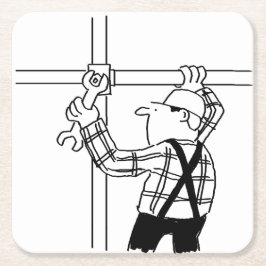 Scaffolder met deklaag kartonnen onderzetters