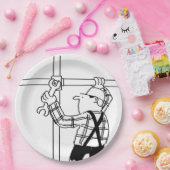 Scaffolder met deklaag papieren bordje (Feest)