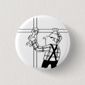 Scaffolder met deklaag ronde button 3,2 cm (Voorkant)