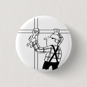 Scaffolder met deklaag ronde button 3,2 cm