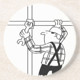 Scaffolder met deklaag zandsteen onderzetter