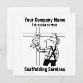 Scaffolder met steigerdiensten Kaart (Voorkant / Achterkant)