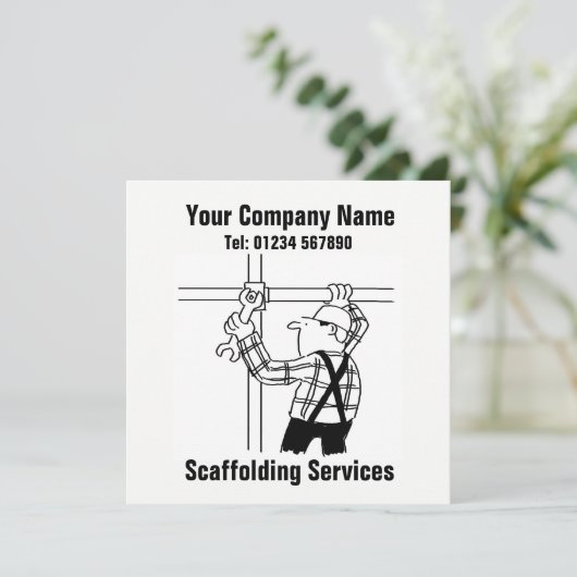 Scaffolder met steigerdiensten Kaart (Staand voorkant)