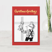 Scaffolder of Scaffolling-kerstkaart Feestdagen Kaart (Voorkant)