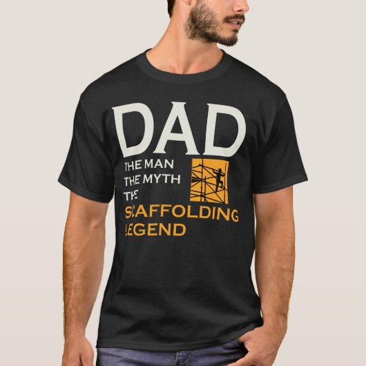 Scaffolder Scaffolder Builder Scaffolding Dad Fath T-shirt (Voorkant)