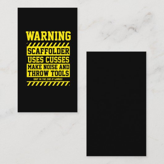 Scaffolder Tools Scaffolding Builder-draagtas Visitekaartje (Voorkant / Achterkant)