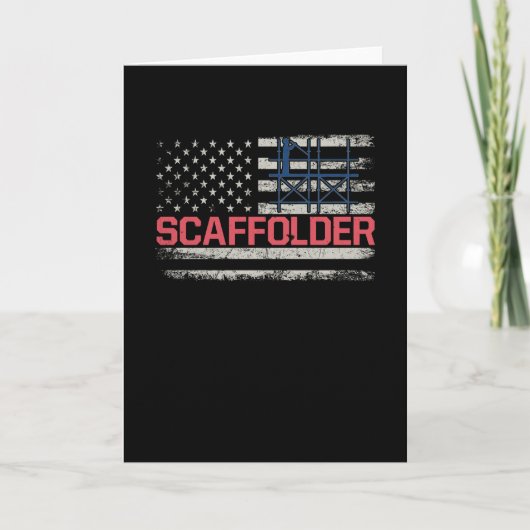 Scaffolder USA Flag Scaffolding Builder Kaart (Voorkant)