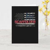 Scaffolder USA Flag Scaffolding Builder Kaart (Gele Bloem)