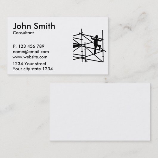 Scaffolder Visitekaartje (Voorkant / Achterkant)