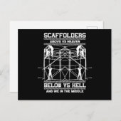 Scaffolders hemel in het midden van het zweven briefkaart (Voorkant / Achterkant)