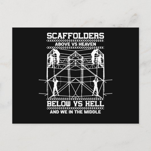 Scaffolders hemel in het midden van het zweven briefkaart (Voorkant)