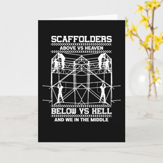 Scaffolders hemel in het midden van het zweven kaart (Gele Bloem)