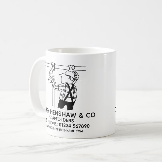 Scaffolders & Scaffoling Mok promotiecabee (Voorkant links)