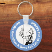 Scaffolders & Scaffolling Business Cartoon Sleutelhanger (Voorkant)