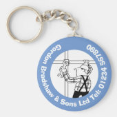 Scaffolders & Scaffolling Business Cartoon Sleutelhanger (Voorkant)