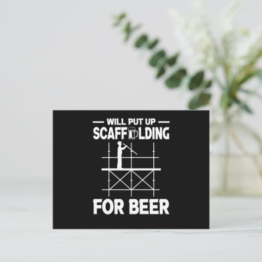 Scaffolding Beer Scaffold Builder Briefkaart (Staand voorkant)