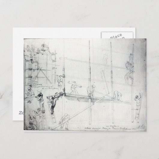 Scaffolding buiten Craig's House Briefkaart (Voorkant / Achterkant)