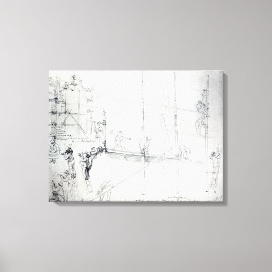 Scaffolding buiten Craig's House Canvas Afdruk (Voorkant)