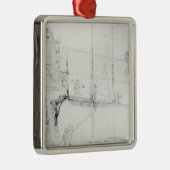 Scaffolding buiten Craig's House Metalen Ornament (Rechts)