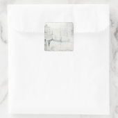 Scaffolding buiten Craig's House Vierkante Sticker (Tas)