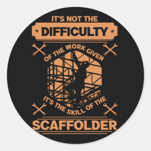 Scaffolding-constructieschakelaar Ronde Sticker