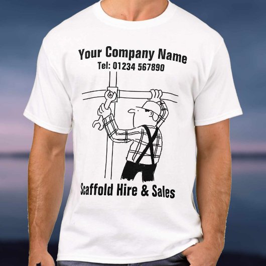 Scaffolding Hire en Sales Cartoon T-shirt