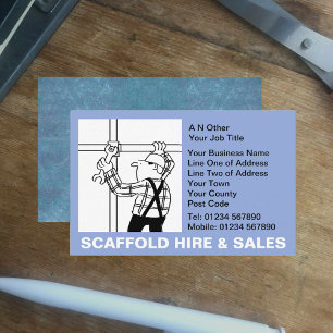 Scaffolding Hire & Sales Cartoon Visitekaartje