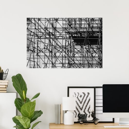Scaffolding Poster (Thuiskantoor)