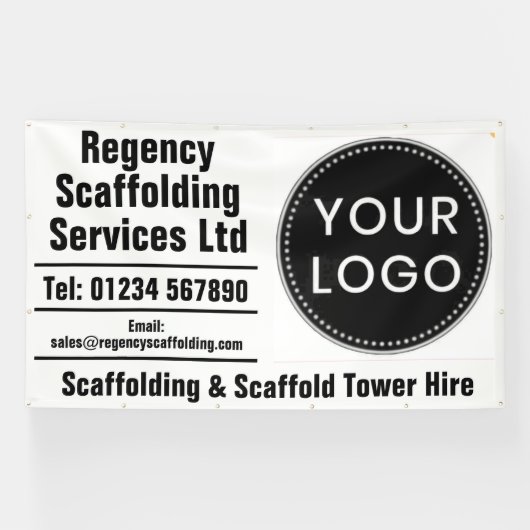 Scaffolding & Scaffold Hire Banner with Your Logo (Horizontaal)