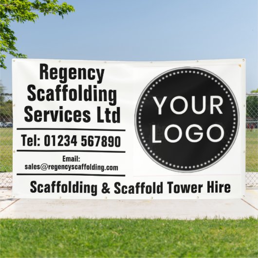 Scaffolding & Scaffold Hire Banner with Your Logo (Buitenkant)