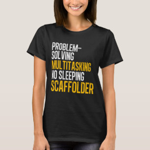 Scaffolering van scafollingsbouwer voor schokdempe t-shirt