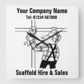 Scaffoling Hire en Sales Vierkante Klok (Voorkant)