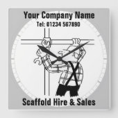 Scaffoling Hire en Sales Vierkante Klok (Voorkant)