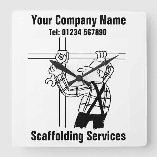 Scaffoling Vierkante Klok (Voorkant)