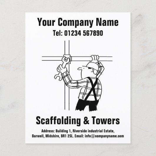 Scaffolling Cartoon Design Flyer (Voorkant)