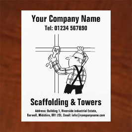 Scaffolling Cartoon Design Flyer