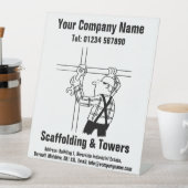 Scaffolling Cartoon Design Reclamebord Met Voetstuk (Insitu)