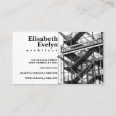 Scaffolling in grayscale-foto visitekaartje (Achterkant)