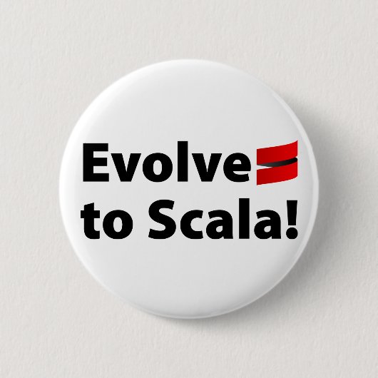 Scala-Button, Evolve-Logo Ronde Button 5,7 Cm (Voorkant)