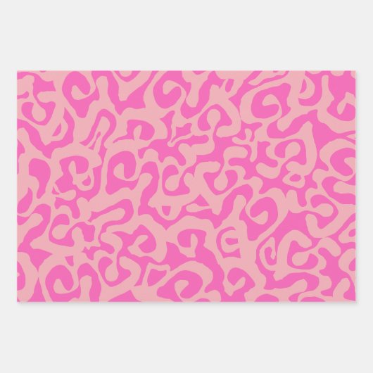 Scala Media Abstract Roze Modern Preppy Pattern Inpakpapier Vel (Voorkant 2)