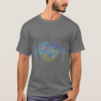 Scalar hartslag aquarium aquariumaquariaan t-shirt