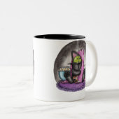 Scale film - Kat en muis Tweekleurige Koffiemok (Voorkant rechts)