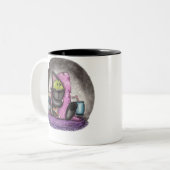 Scale film - Kat en muis Tweekleurige Koffiemok (Voorkant links)