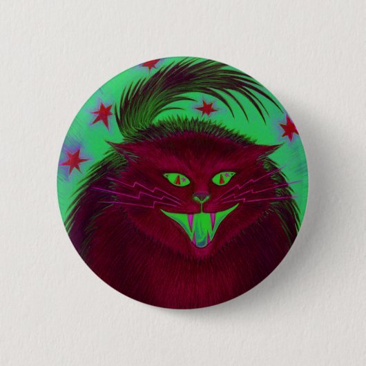 Scale kat rode knop rond ronde button 5,7 cm (Voorkant)