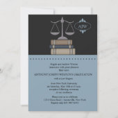 Scale of Justice Blue, Law School Invitation Kaart (Voorkant)