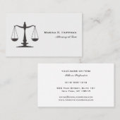 Scale of Justice Grey Attorney Professional Visitekaartje (Voorkant / Achterkant)