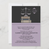 Scale of Justice Mauve, Law School Invitation Kaart (Voorkant)