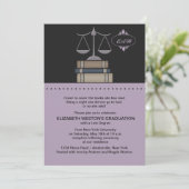 Scale of Justice Mauve, Law School Invitation Kaart (Staand voorkant)