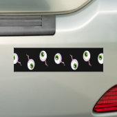 Scale oogballen op zwart bumpersticker (Op auto)