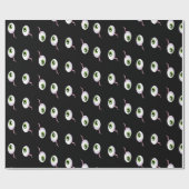 Scale oogballen op zwart cadeaupapier (Vlak)